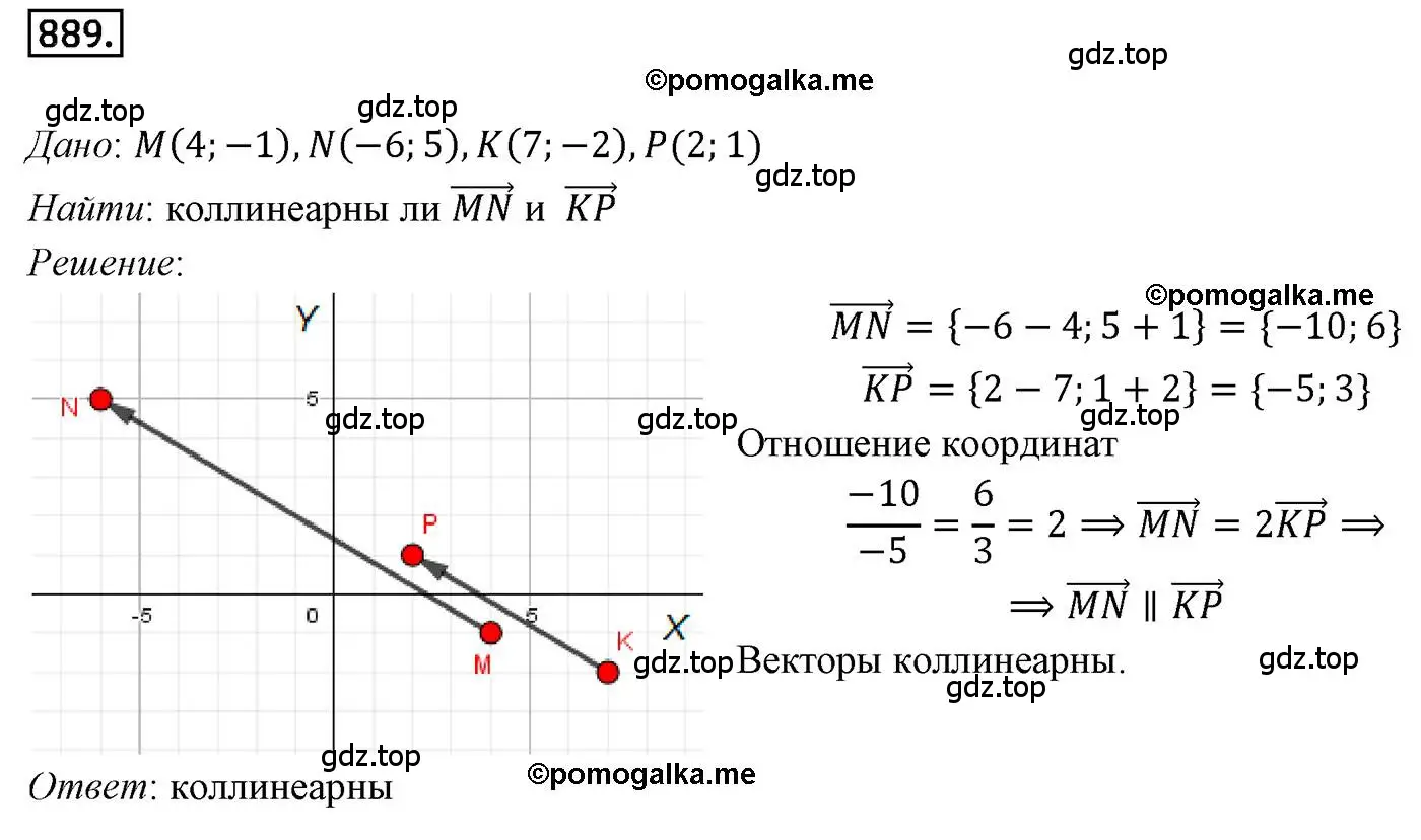 Решение 4. номер 889 (страница 223) гдз по геометрии 9 класс Мерзляк, Полонский, учебник