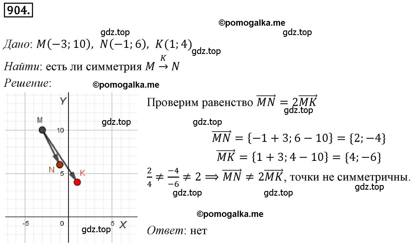 Решение 4. номер 904 (страница 224) гдз по геометрии 9 класс Мерзляк, Полонский, учебник