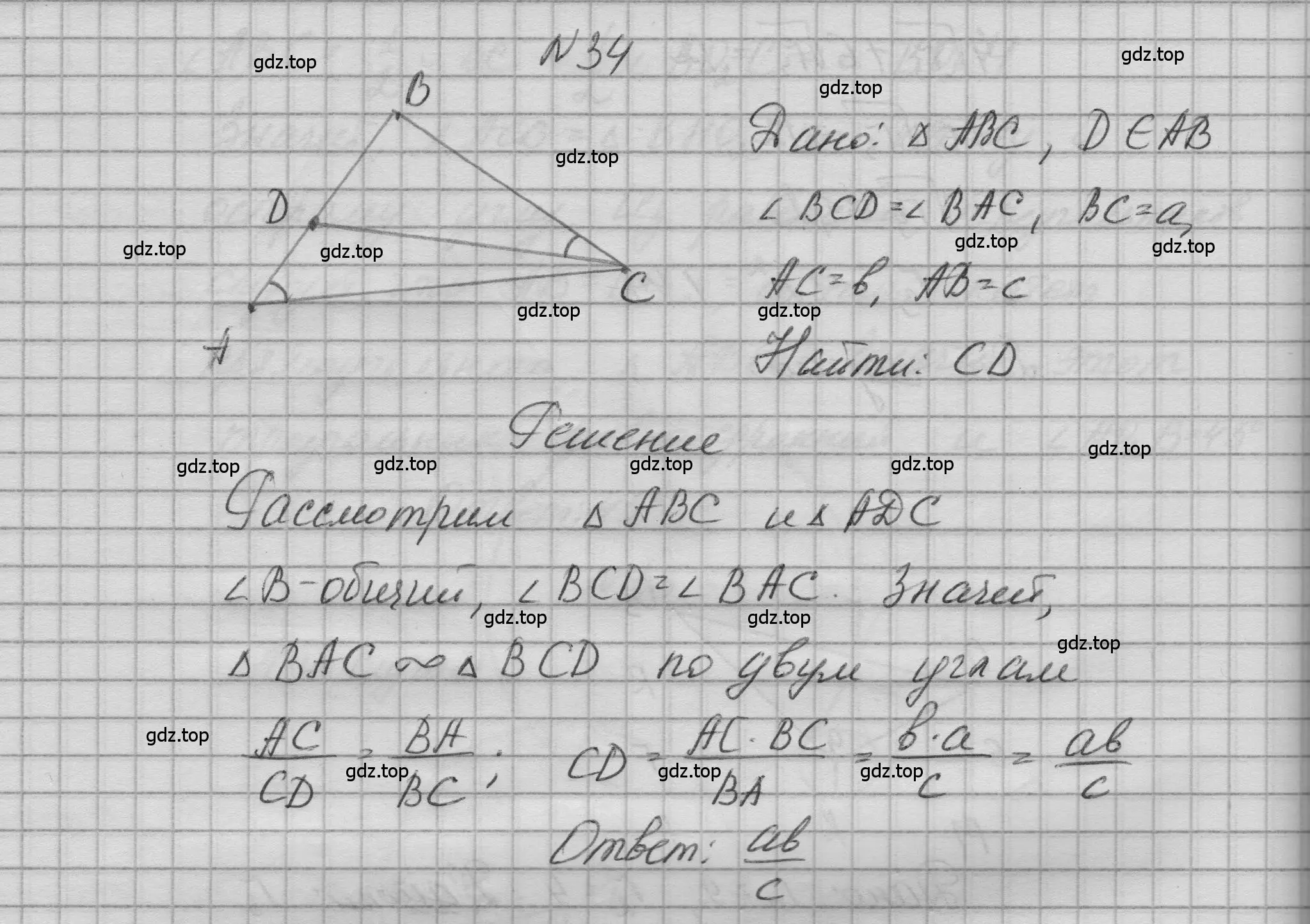 Решение номер 34 (страница 238) гдз по геометрии 10-11 класс Атанасян, Бутузов, учебник