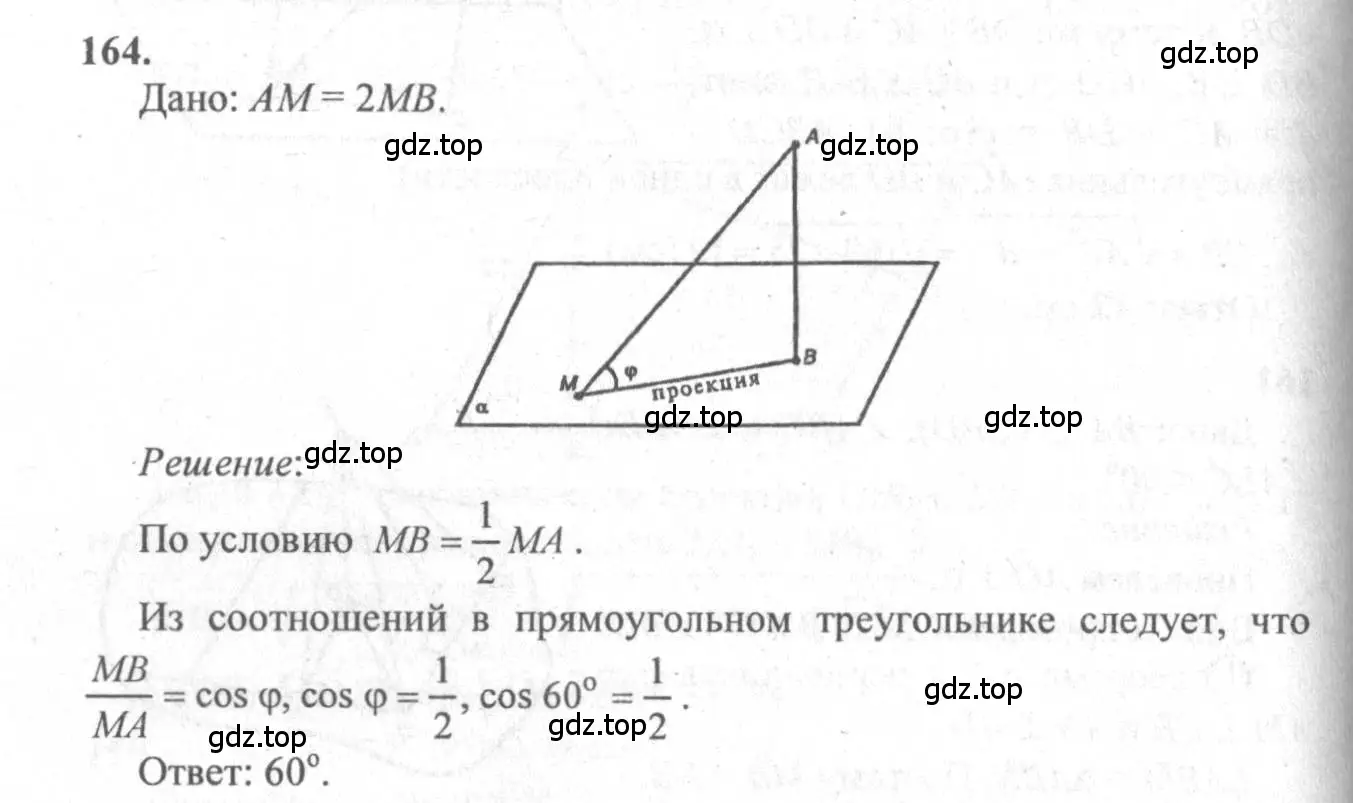 Решение 3. номер 164 (страница 50) гдз по геометрии 10-11 класс Атанасян, Бутузов, учебник