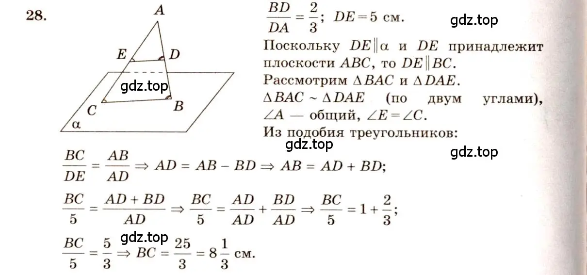 Решение 4. номер 28 (страница 14) гдз по геометрии 10-11 класс Атанасян, Бутузов, учебник