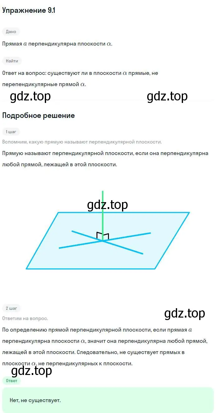 Решение номер 1 (страница 94) гдз по геометрии 10 класс Мерзляк, Номировский, учебник