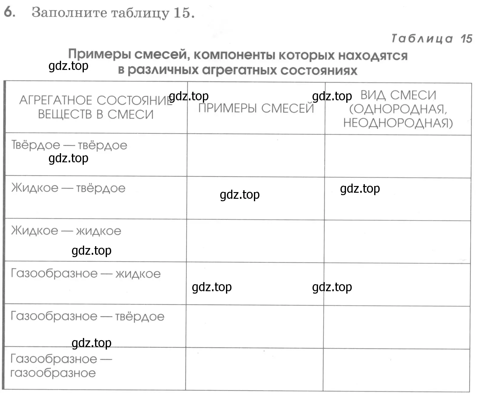 Условие номер 6 (страница 53) гдз по химии 7 класс Габриелян, Шипарева, рабочая тетрадь