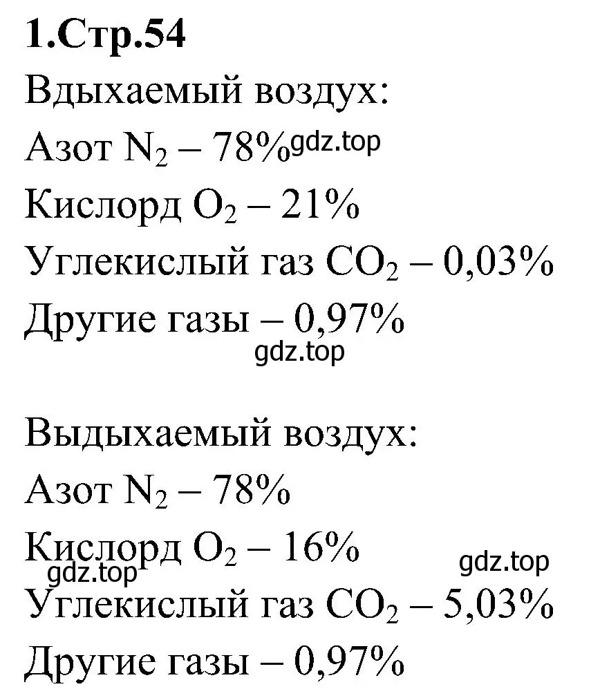 Решение номер 1 (страница 54) гдз по химии 7 класс Габриелян, Шипарева, рабочая тетрадь