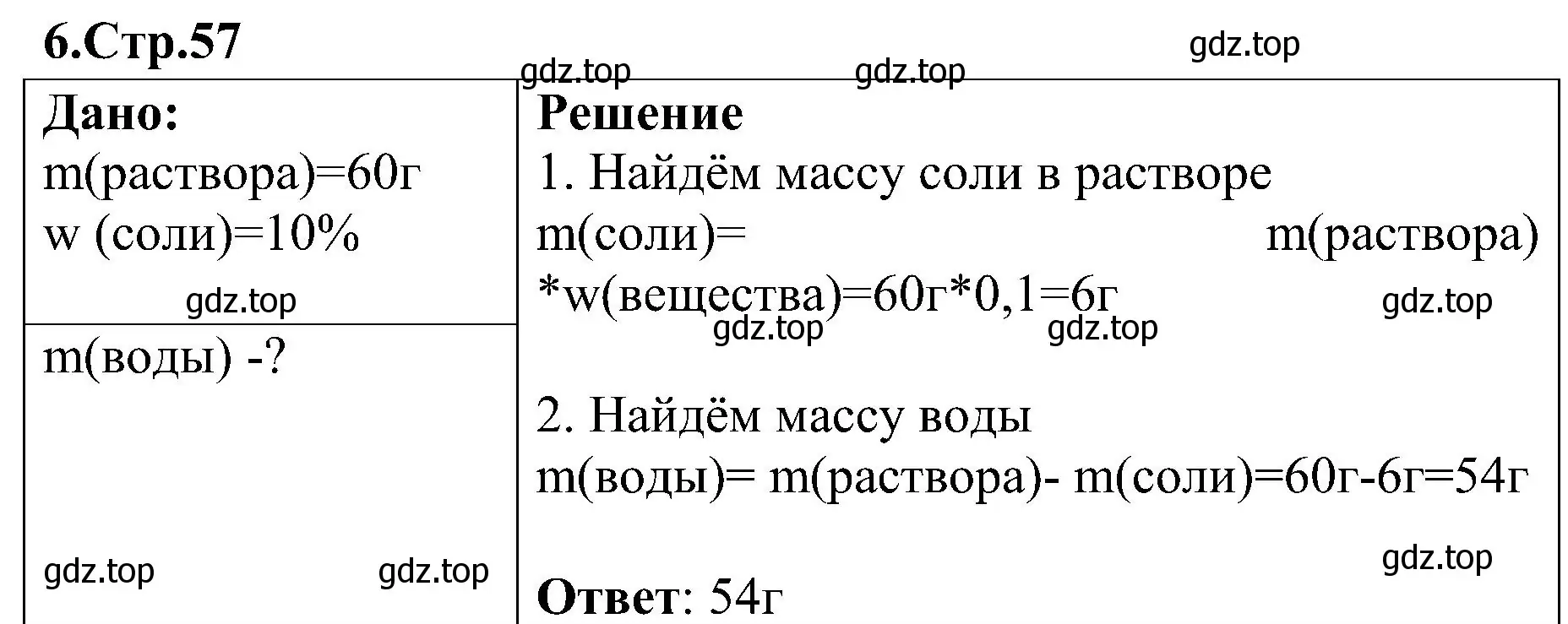 Решение номер 6 (страница 57) гдз по химии 7 класс Габриелян, Шипарева, рабочая тетрадь