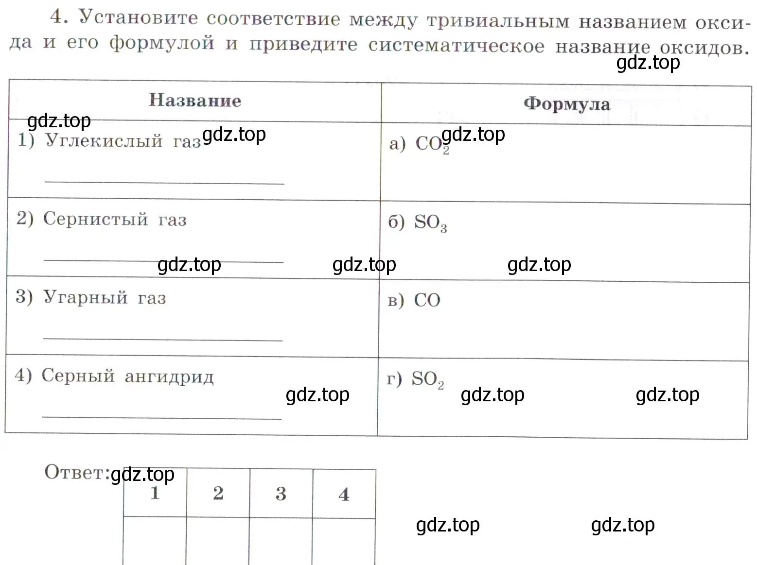 Условие номер 4 (страница 63) гдз по химии 7 класс Габриелян, Сладков, рабочая тетрадь