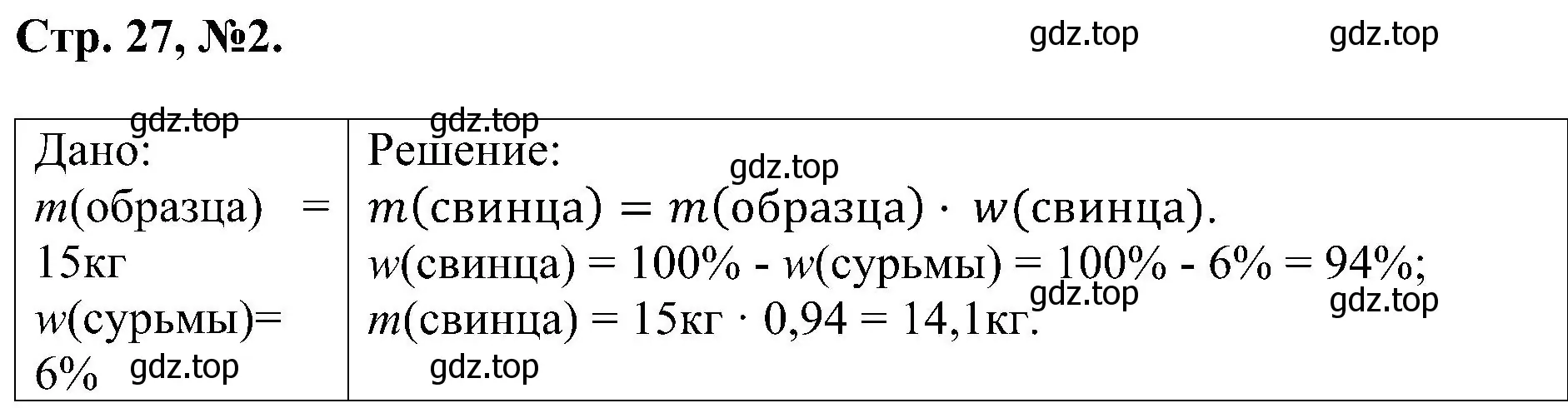 Решение номер 2 (страница 27) гдз по химии 7 класс Габриелян, Сладков, рабочая тетрадь