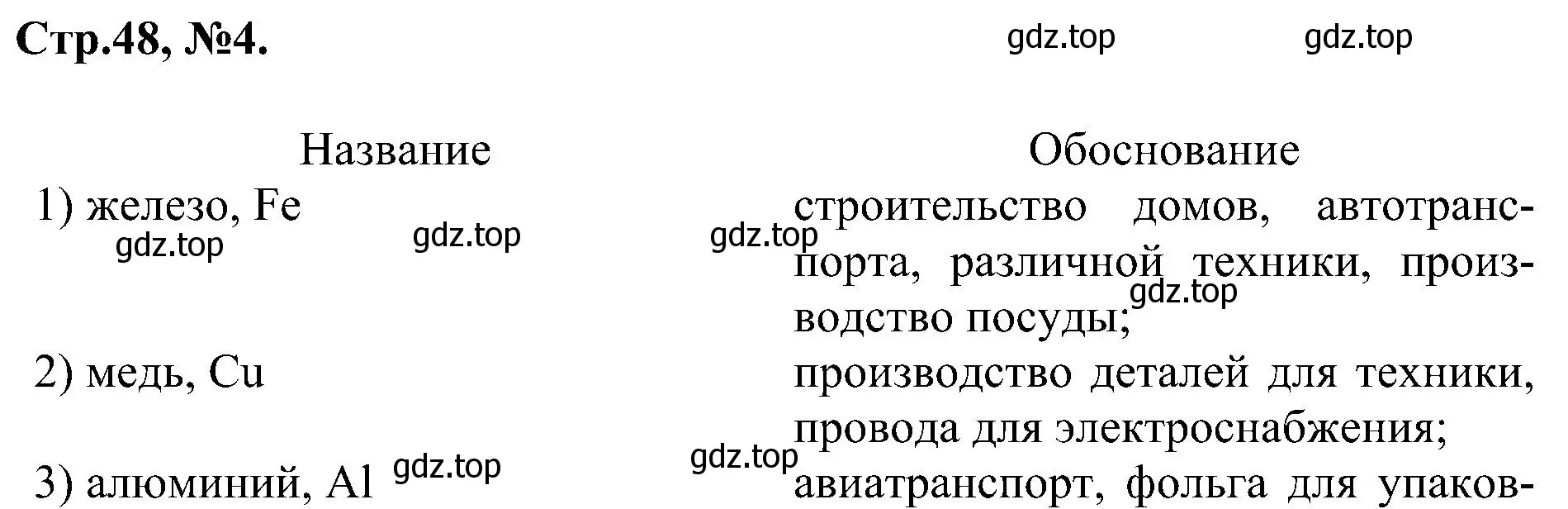 Решение номер 4 (страница 48) гдз по химии 7 класс Габриелян, Сладков, рабочая тетрадь