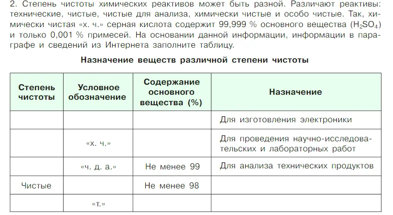 Условие номер 2 (страница 45) гдз по химии 7 класс Габриелян, Остроумов, учебник