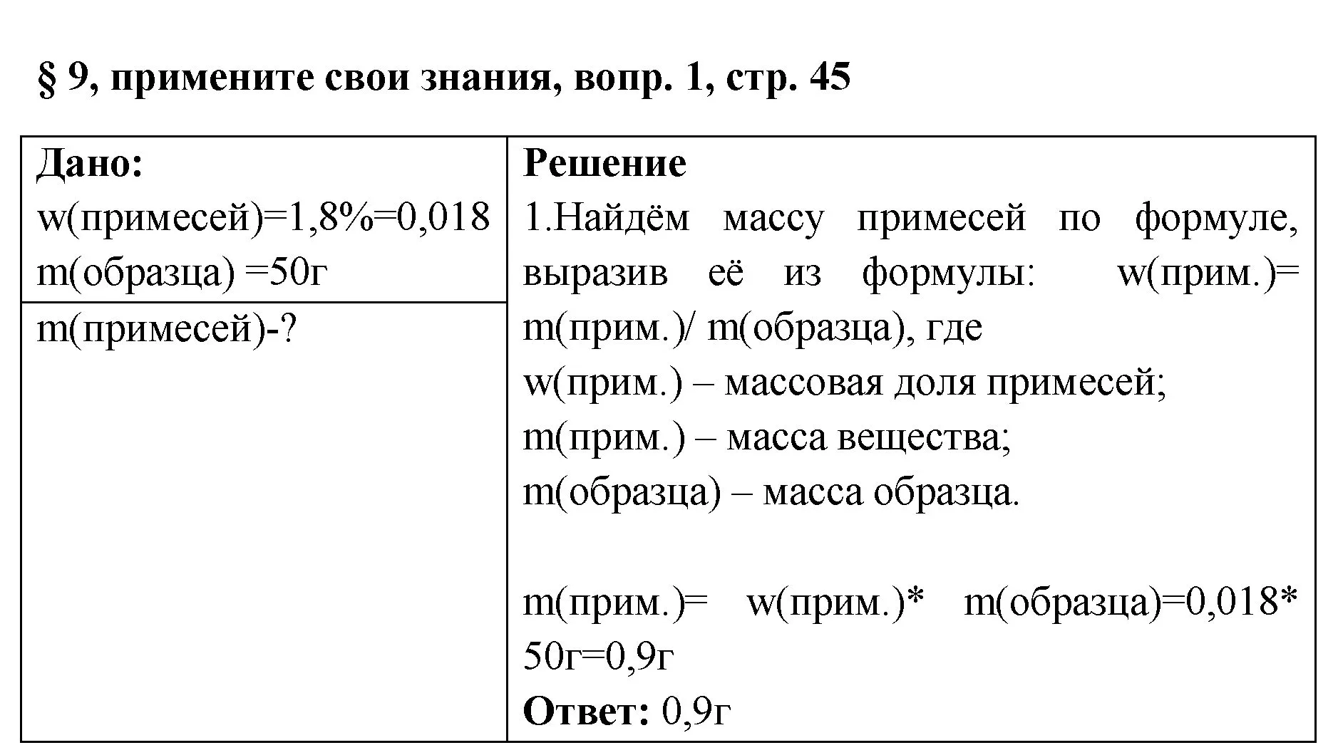 Решение номер 1 (страница 45) гдз по химии 7 класс Габриелян, Остроумов, учебник