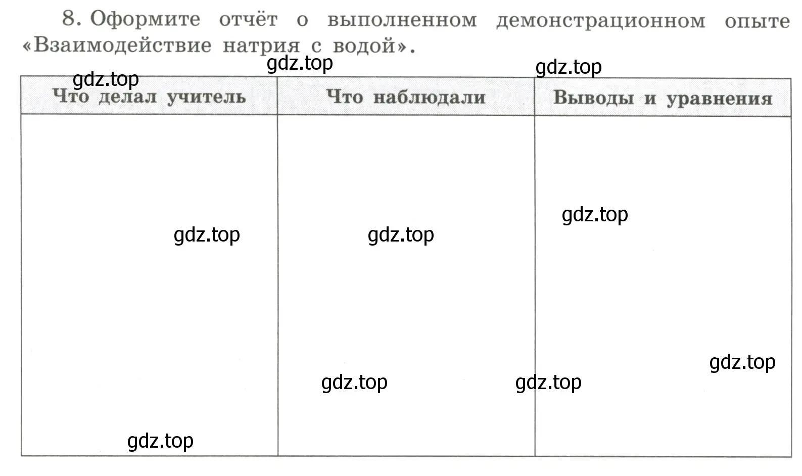 Условие номер 8 (страница 46) гдз по химии 8 класс Габриелян, Сладков, рабочая тетрадь