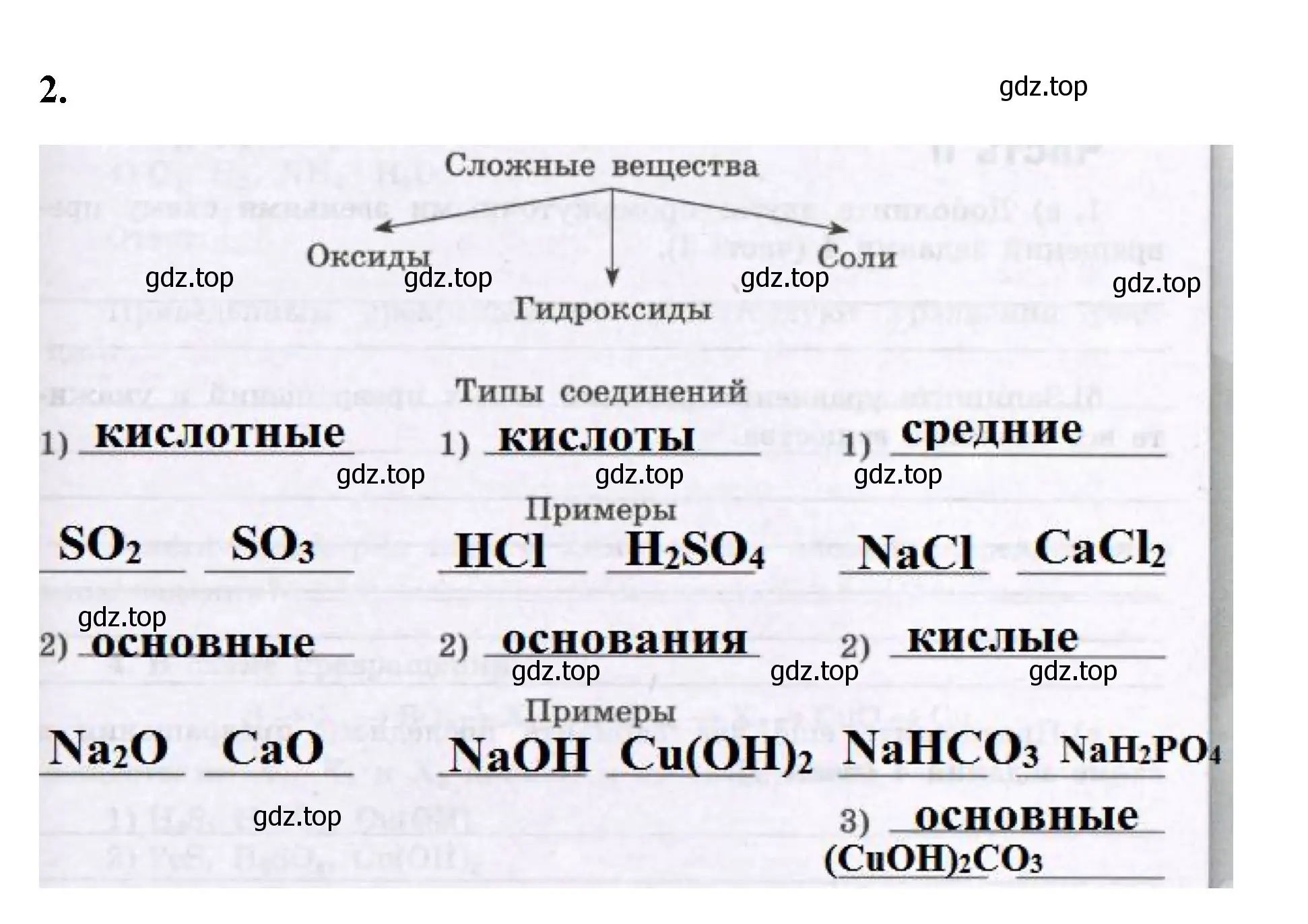 Решение номер 2 (страница 105) гдз по химии 8 класс Габриелян, Сладков, рабочая тетрадь