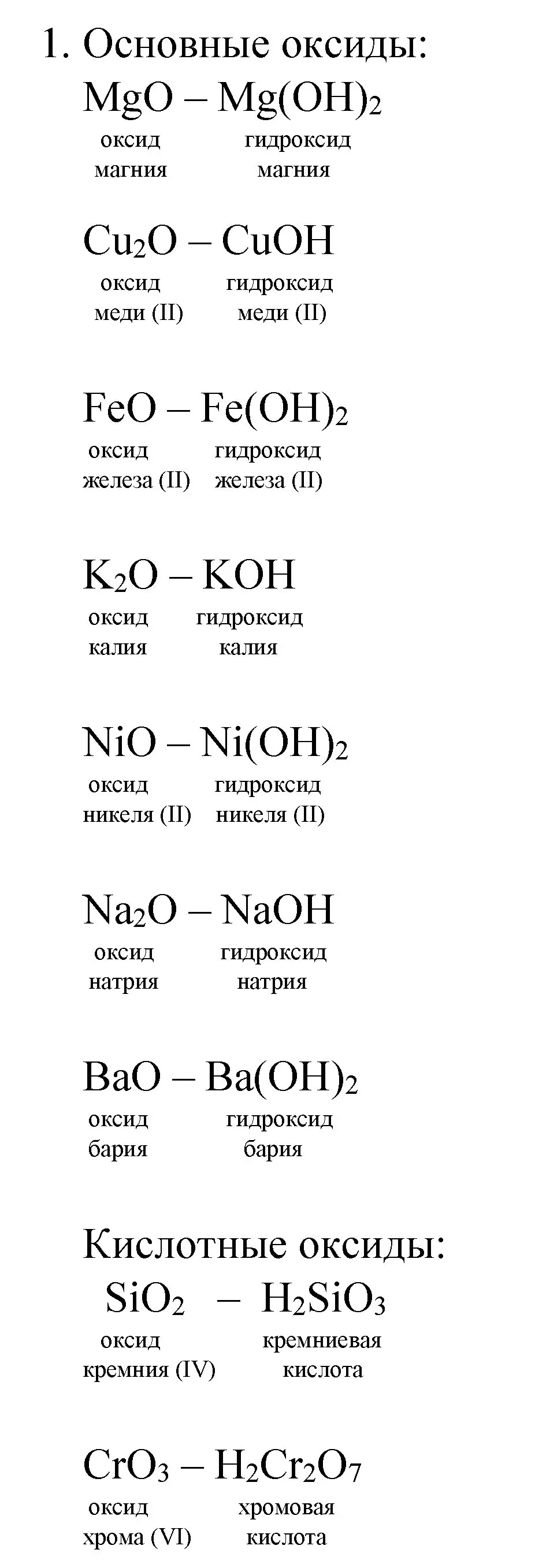 Решение номер 1 (страница 252) гдз по химии 8 класс Габриелян, учебник