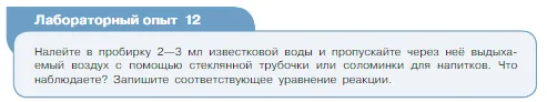 Условие номер лабораторный опыт 12 (страница 71) гдз по химии 8 класс Габриелян, Остроумов, учебник