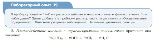 Условие номер лабораторный опыт 19 (страница 106) гдз по химии 8 класс Габриелян, Остроумов, учебник