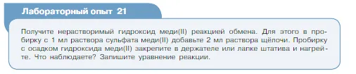 Условие номер лабораторный опыт 21 (страница 107) гдз по химии 8 класс Габриелян, Остроумов, учебник