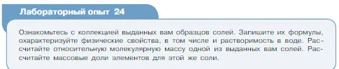 Условие номер лабораторный опыт 24 (страница 113) гдз по химии 8 класс Габриелян, Остроумов, учебник