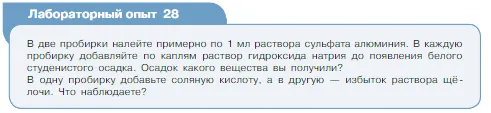 Условие номер лабораторный опыт 28 (страница 125) гдз по химии 8 класс Габриелян, Остроумов, учебник