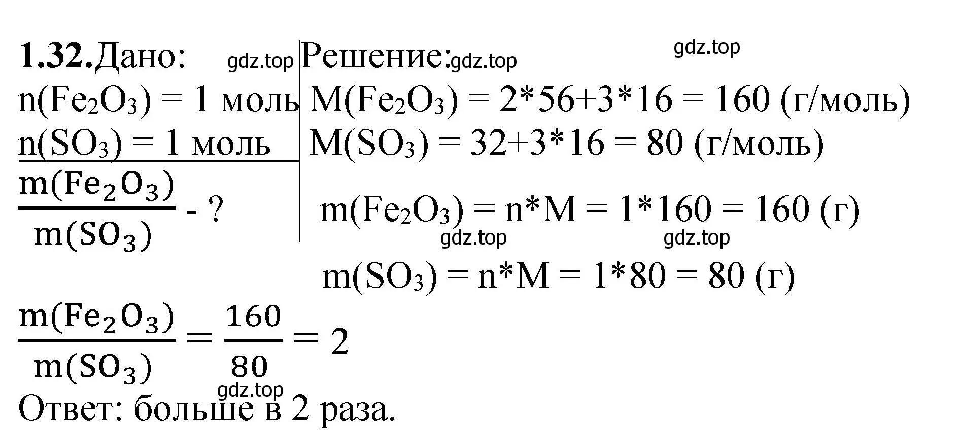 Решение номер 1.32 (страница 9) гдз по химии 8-9 класс Гара, Габрусева, задачник с помощником