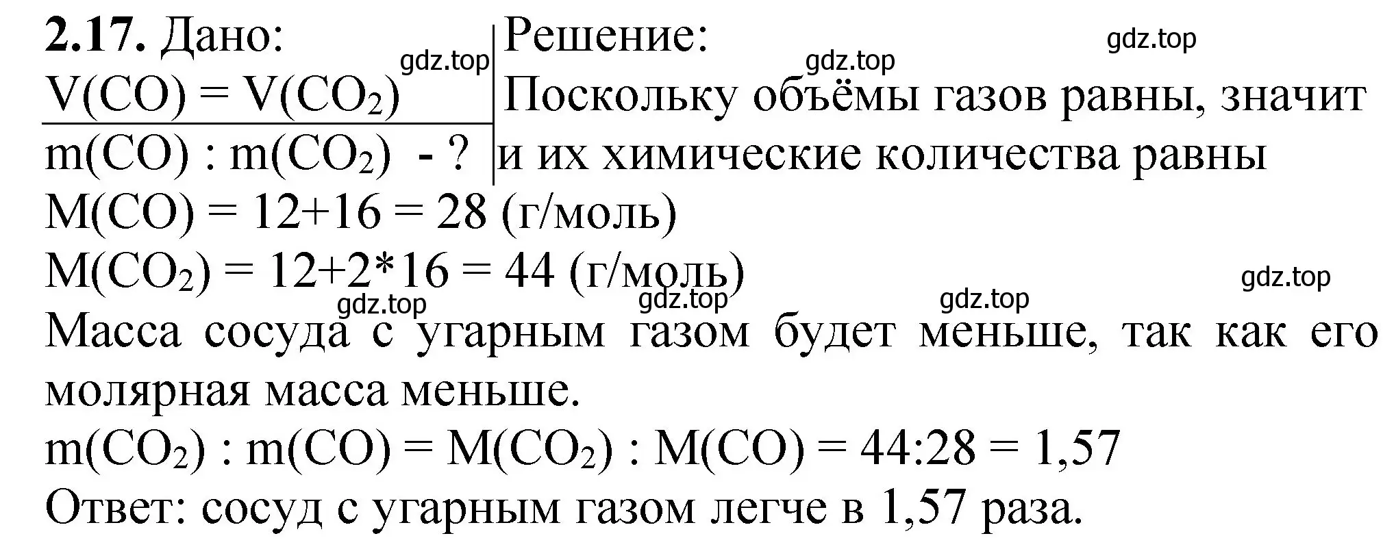 Решение номер 2.17 (страница 15) гдз по химии 8-9 класс Гара, Габрусева, задачник с помощником