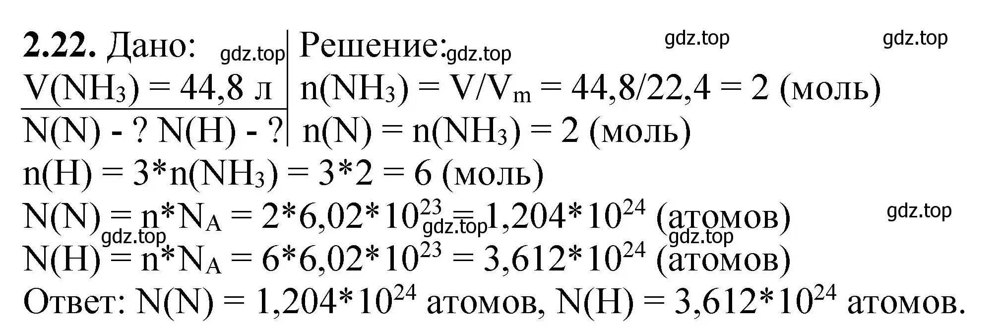 Решение номер 2.22 (страница 15) гдз по химии 8-9 класс Гара, Габрусева, задачник с помощником