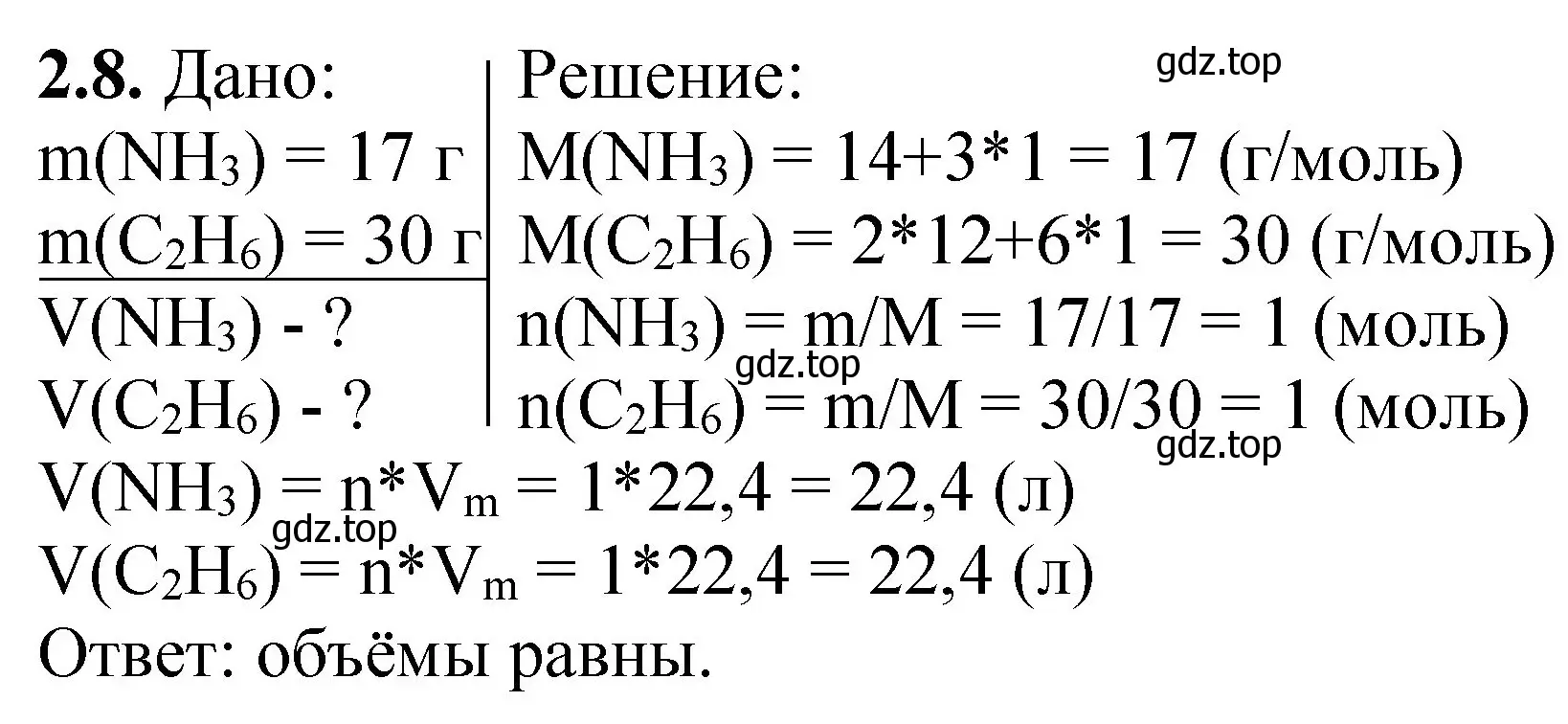 Решение номер 2.8 (страница 14) гдз по химии 8-9 класс Гара, Габрусева, задачник с помощником