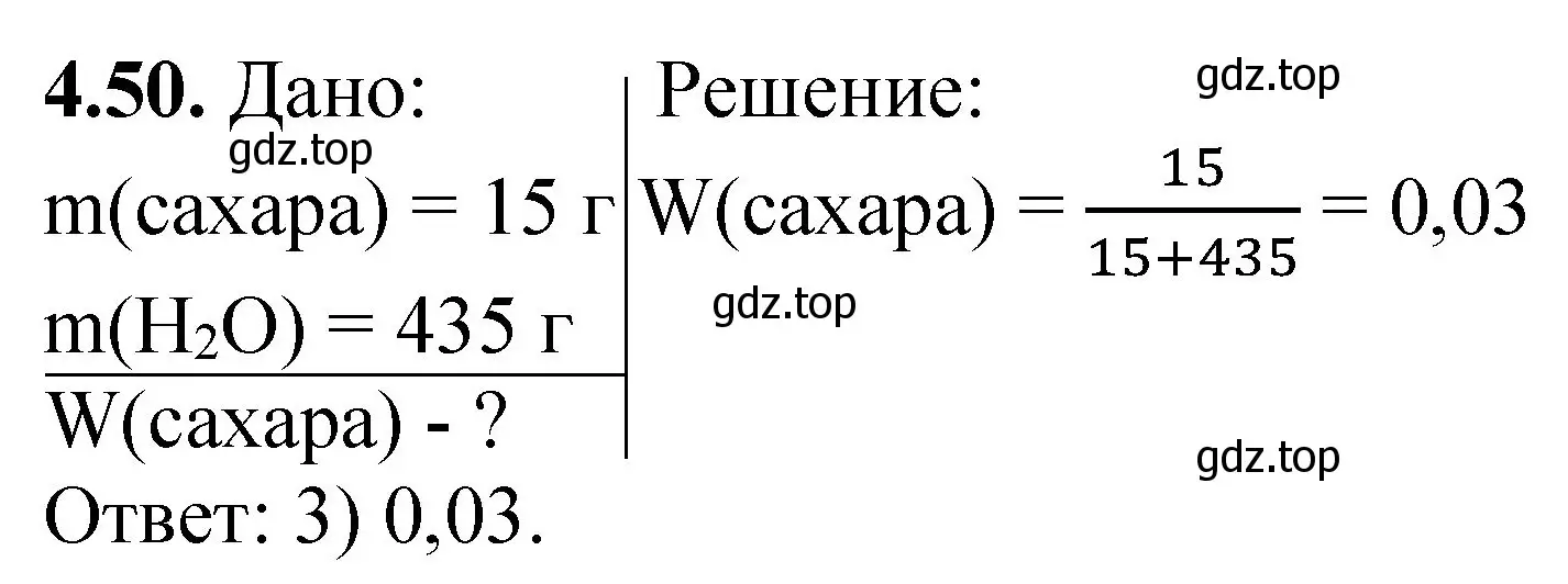 Решение номер 4.50 (страница 31) гдз по химии 8-9 класс Гара, Габрусева, задачник с помощником