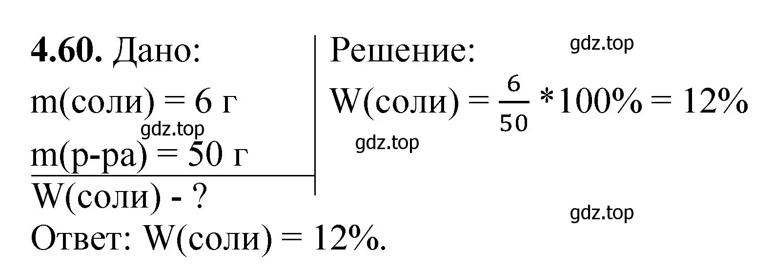 Решение номер 4.60 (страница 31) гдз по химии 8-9 класс Гара, Габрусева, задачник с помощником