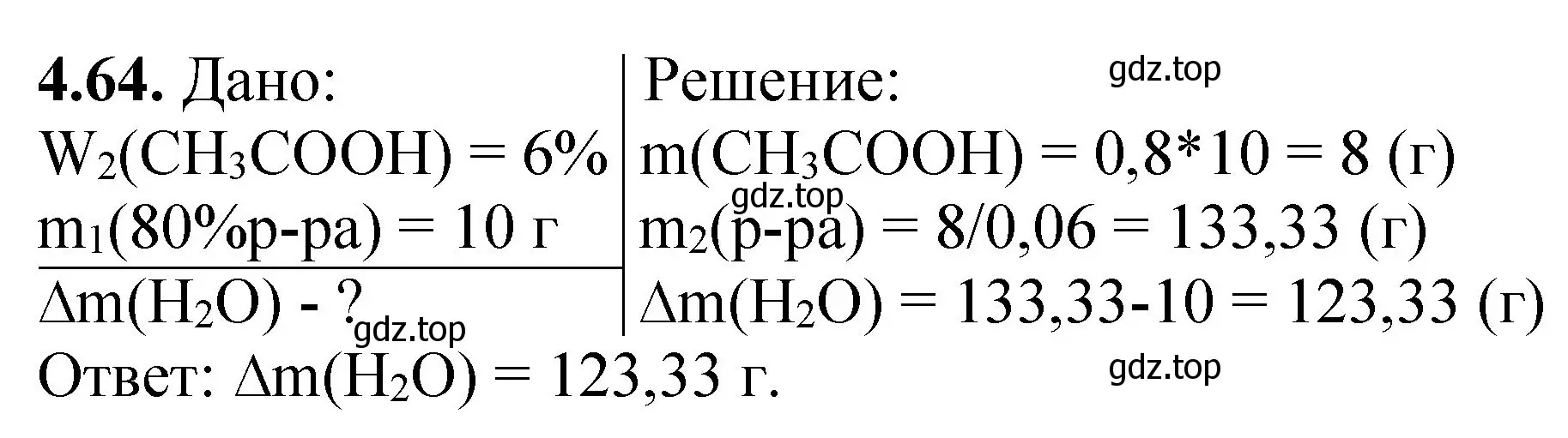 Решение номер 4.64 (страница 32) гдз по химии 8-9 класс Гара, Габрусева, задачник с помощником