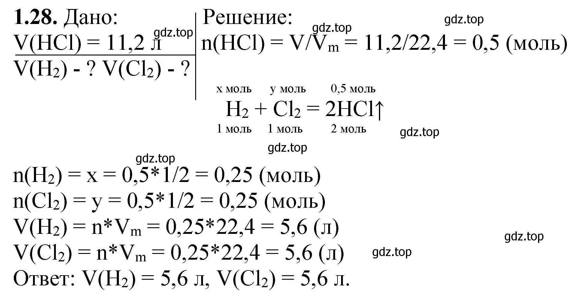 Решение номер 1.28 (страница 40) гдз по химии 8-9 класс Гара, Габрусева, задачник с помощником