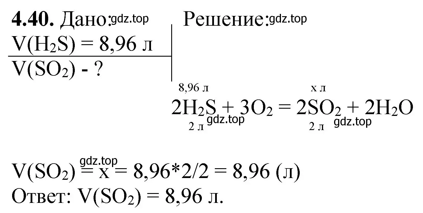 Решение номер 4.40 (страница 65) гдз по химии 8-9 класс Гара, Габрусева, задачник с помощником