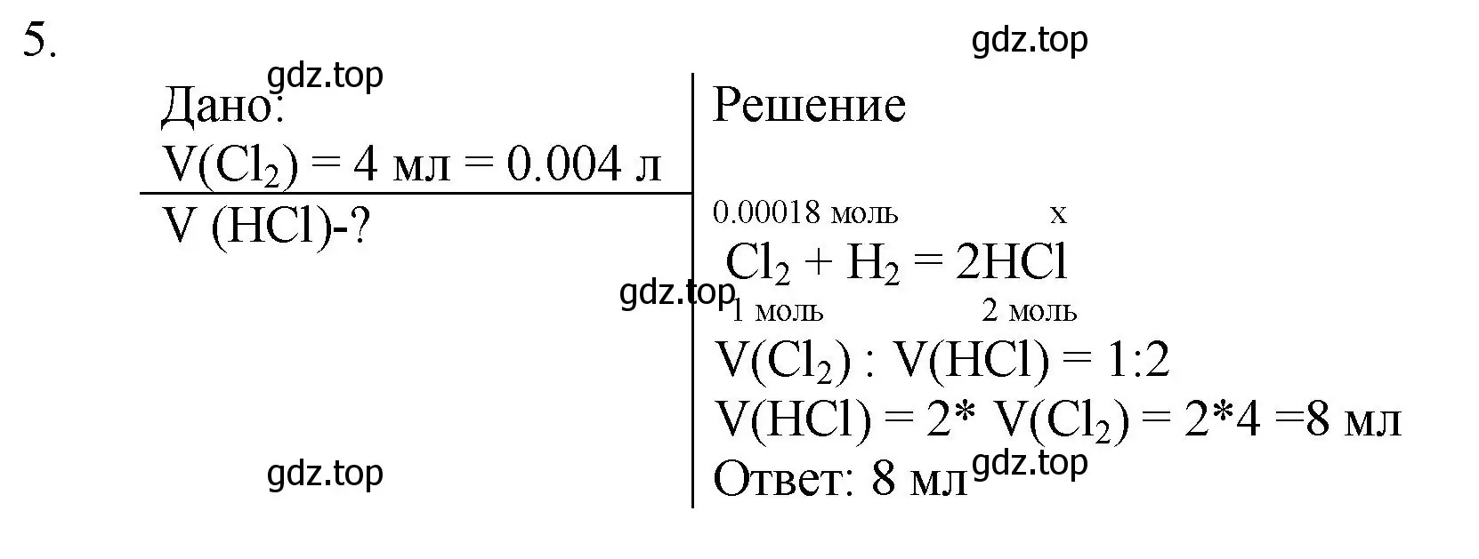 Решение номер 5 (страница 240) гдз по химии 8 класс Кузнецова, Титова, учебник