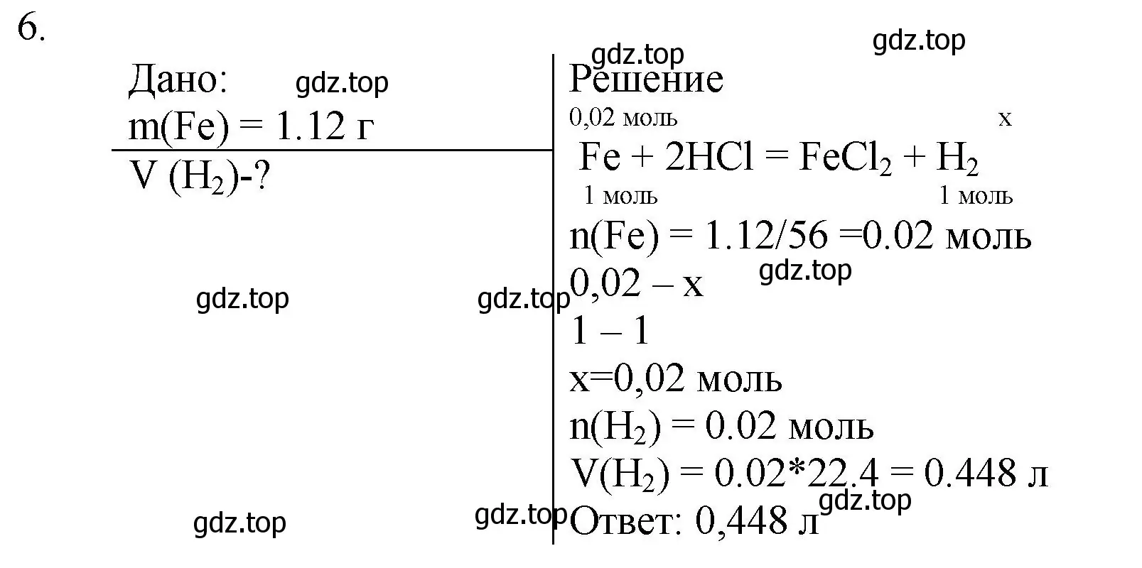 Решение номер 6 (страница 240) гдз по химии 8 класс Кузнецова, Титова, учебник