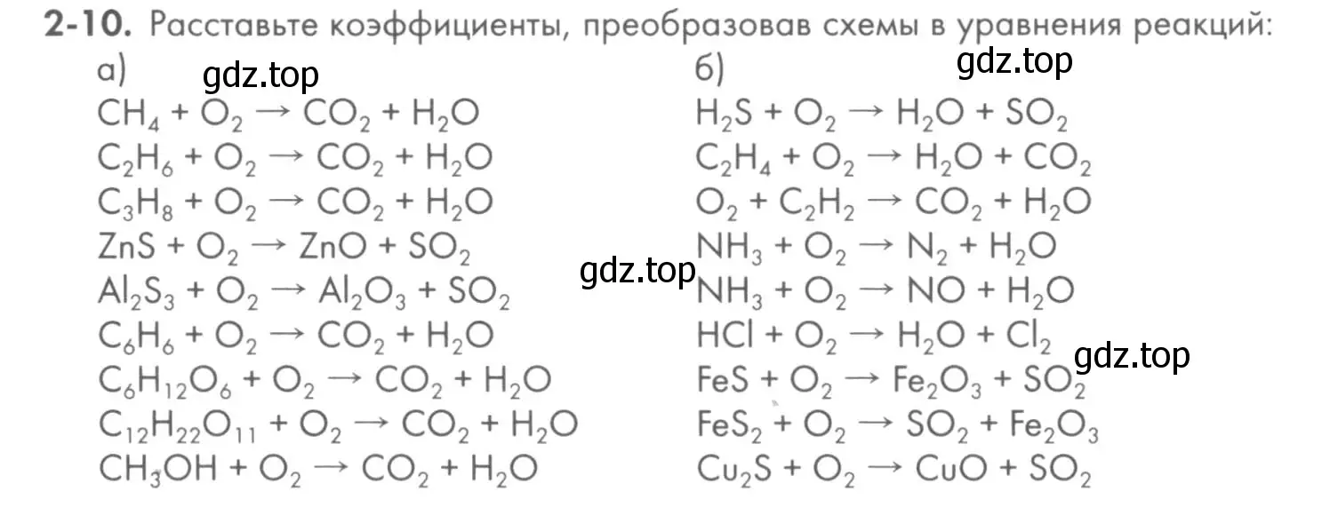 Условие номер 2-10 (страница 23) гдз по химии 8 класс Кузнецова, Левкин, задачник