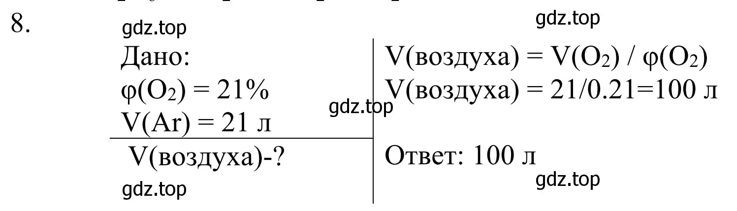 Решение номер 8 (страница 97) гдз по химии 8 класс Рудзитис, Фельдман, учебник