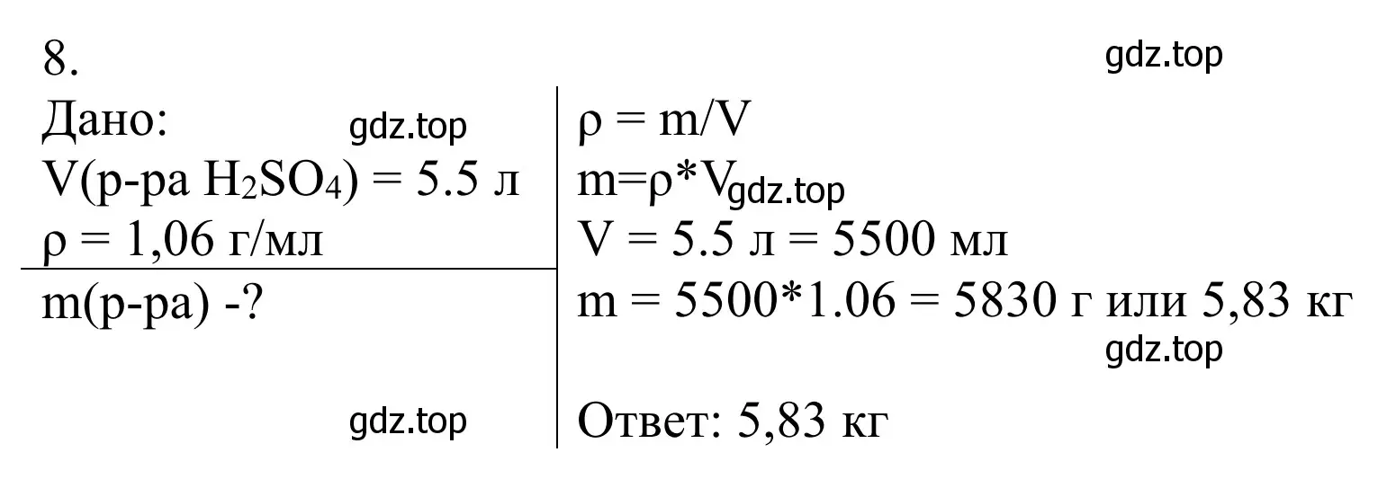 Решение номер 8 (страница 127) гдз по химии 8 класс Рудзитис, Фельдман, учебник