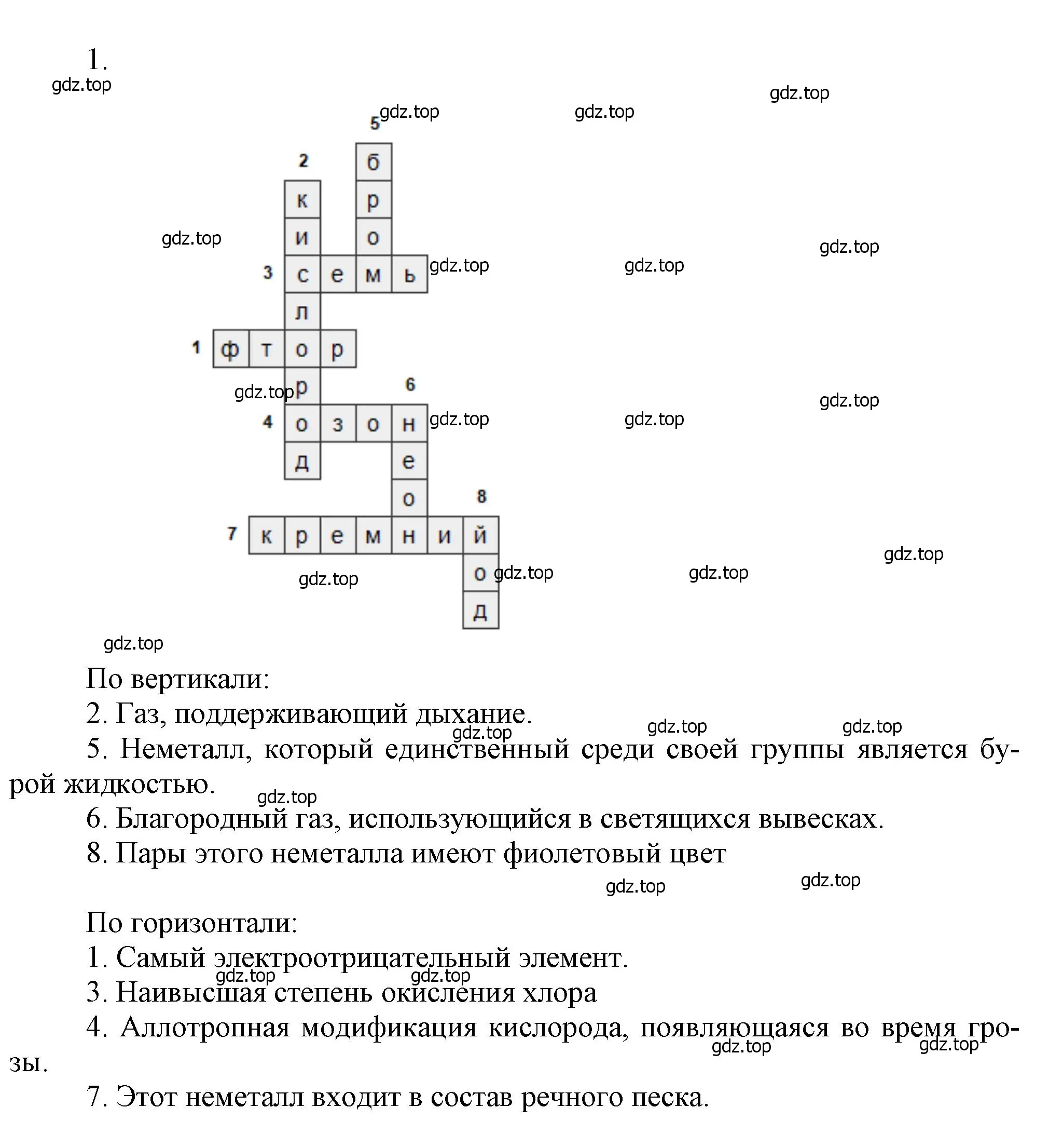 Решение номер 1 (страница 187) гдз по химии 9 класс Лунин, учебник