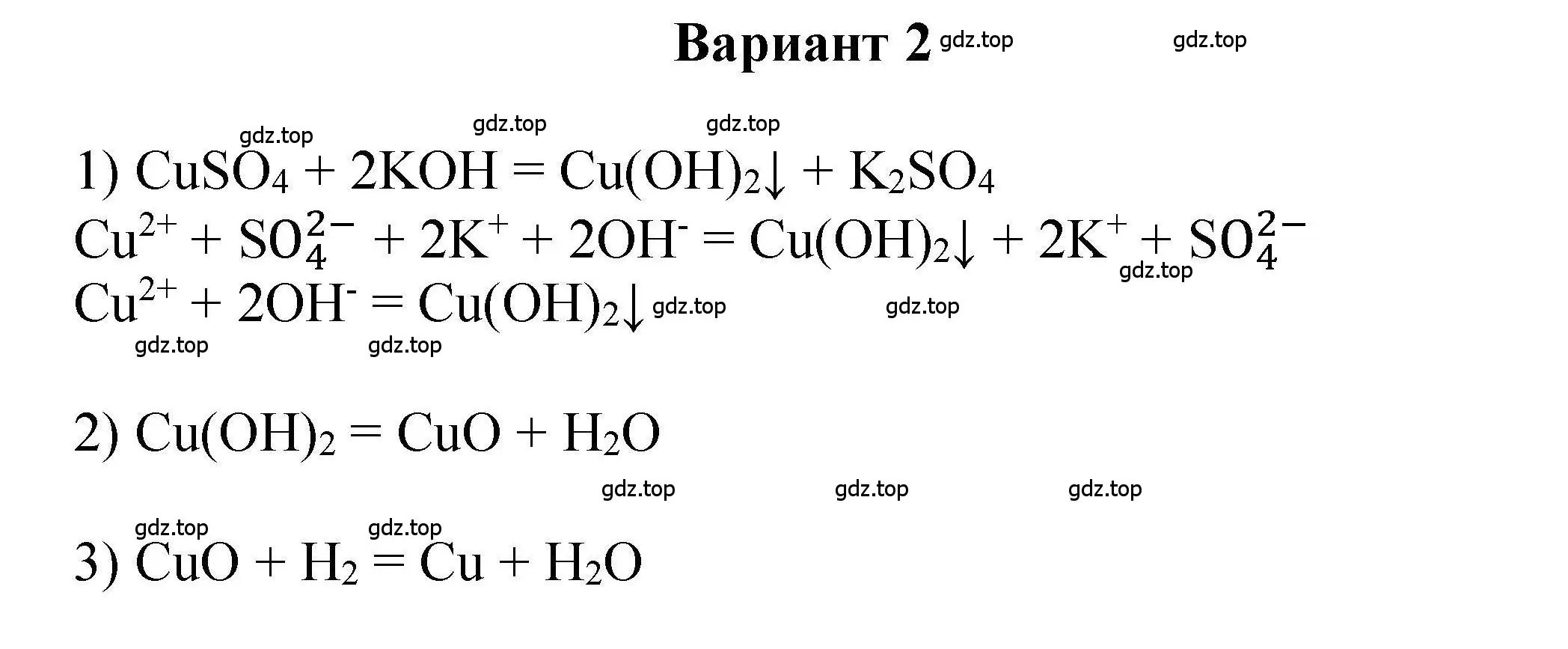 Решение  Вариант 2 (страница 111) гдз по химии 9 класс Габриелян, учебное пособие