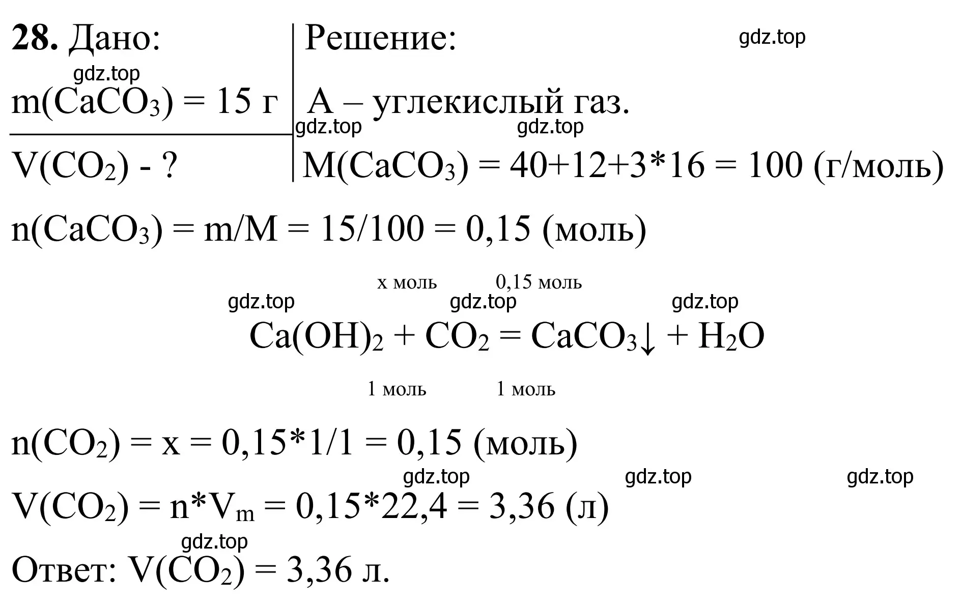 Решение номер 28 (страница 42) гдз по химии 9 класс Тригубчак, сборник задач и упражнений