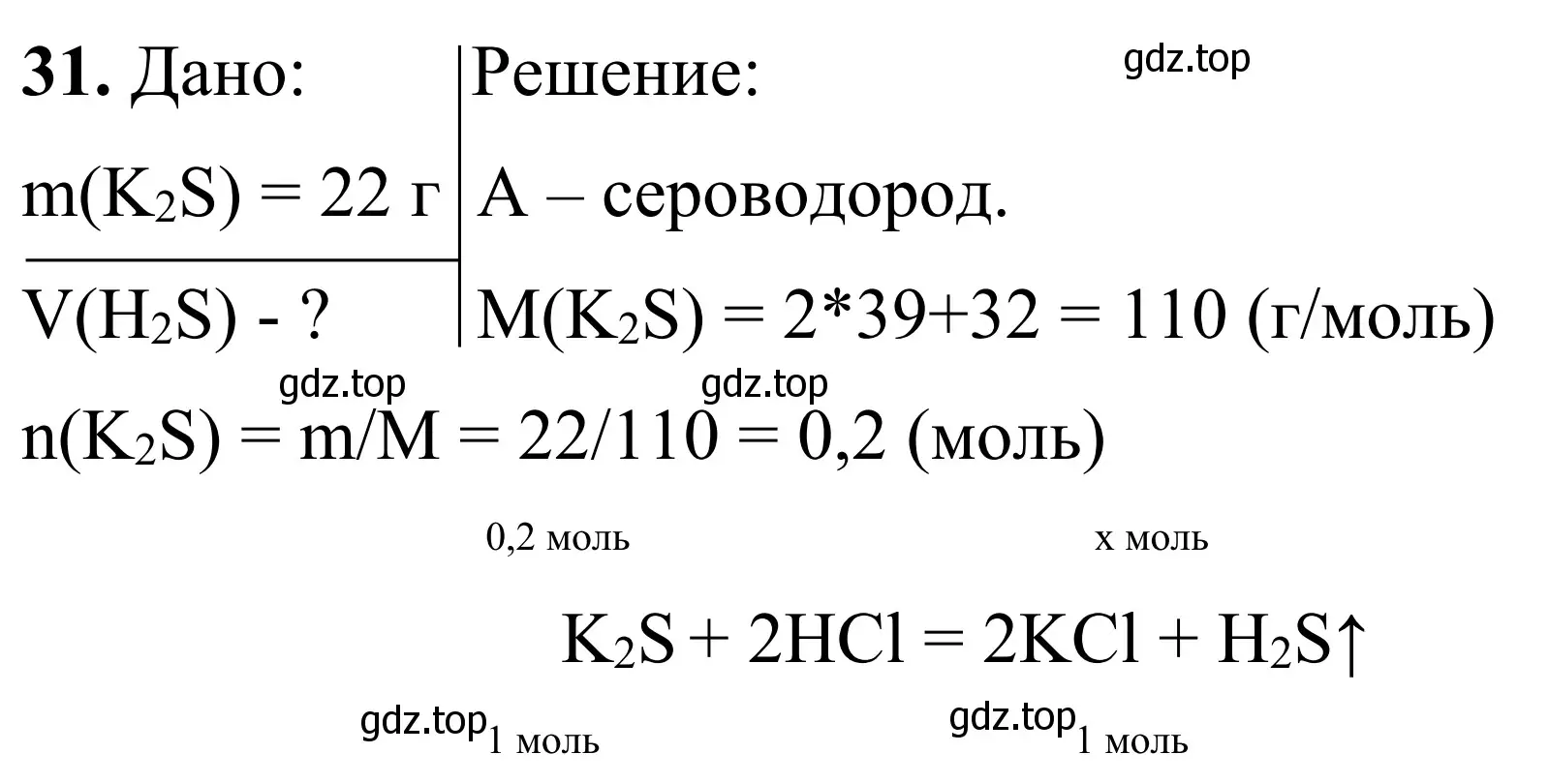 Решение номер 31 (страница 42) гдз по химии 9 класс Тригубчак, сборник задач и упражнений