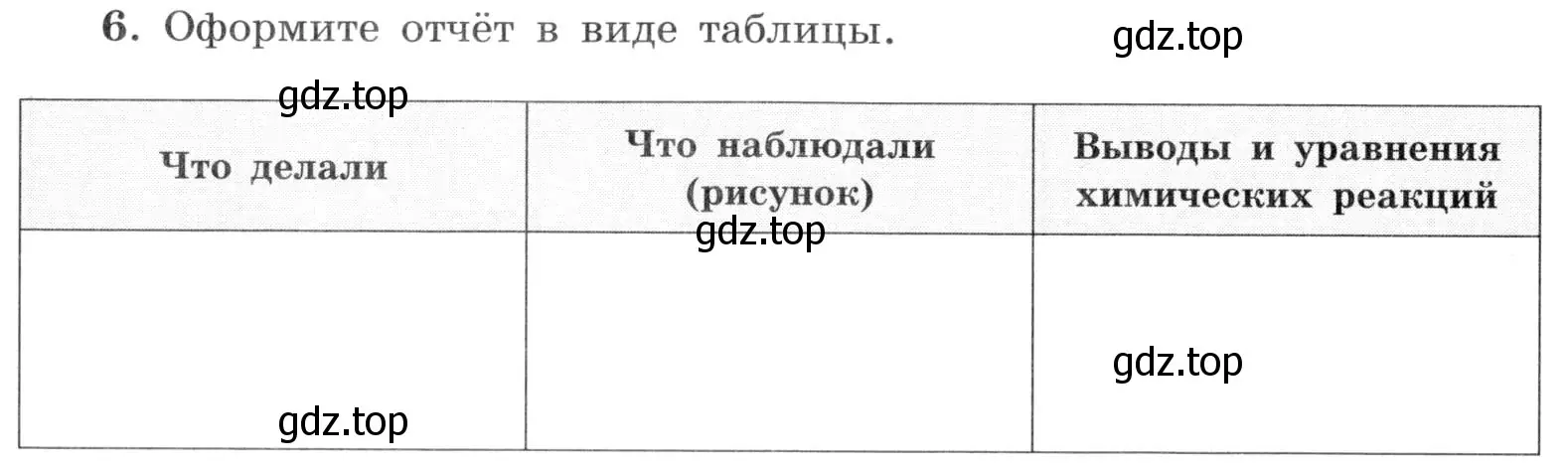 Условие номер 6 (страница 14) гдз по химии 9 класс Габриелян, Аксенова, тетрадь для лабораторных опытов и практических работ