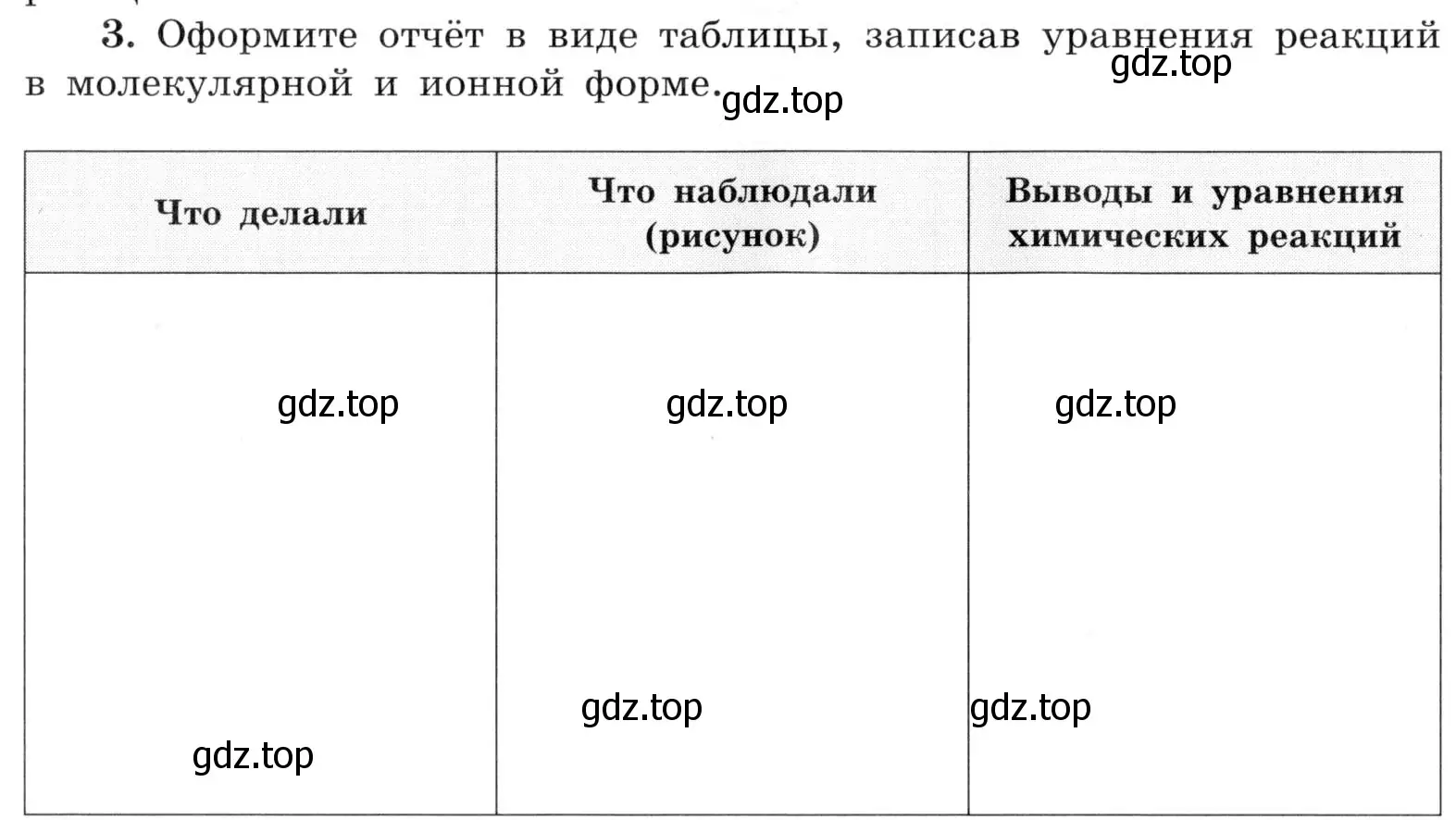 Условие номер 3 (страница 50) гдз по химии 9 класс Габриелян, Аксенова, тетрадь для лабораторных опытов и практических работ