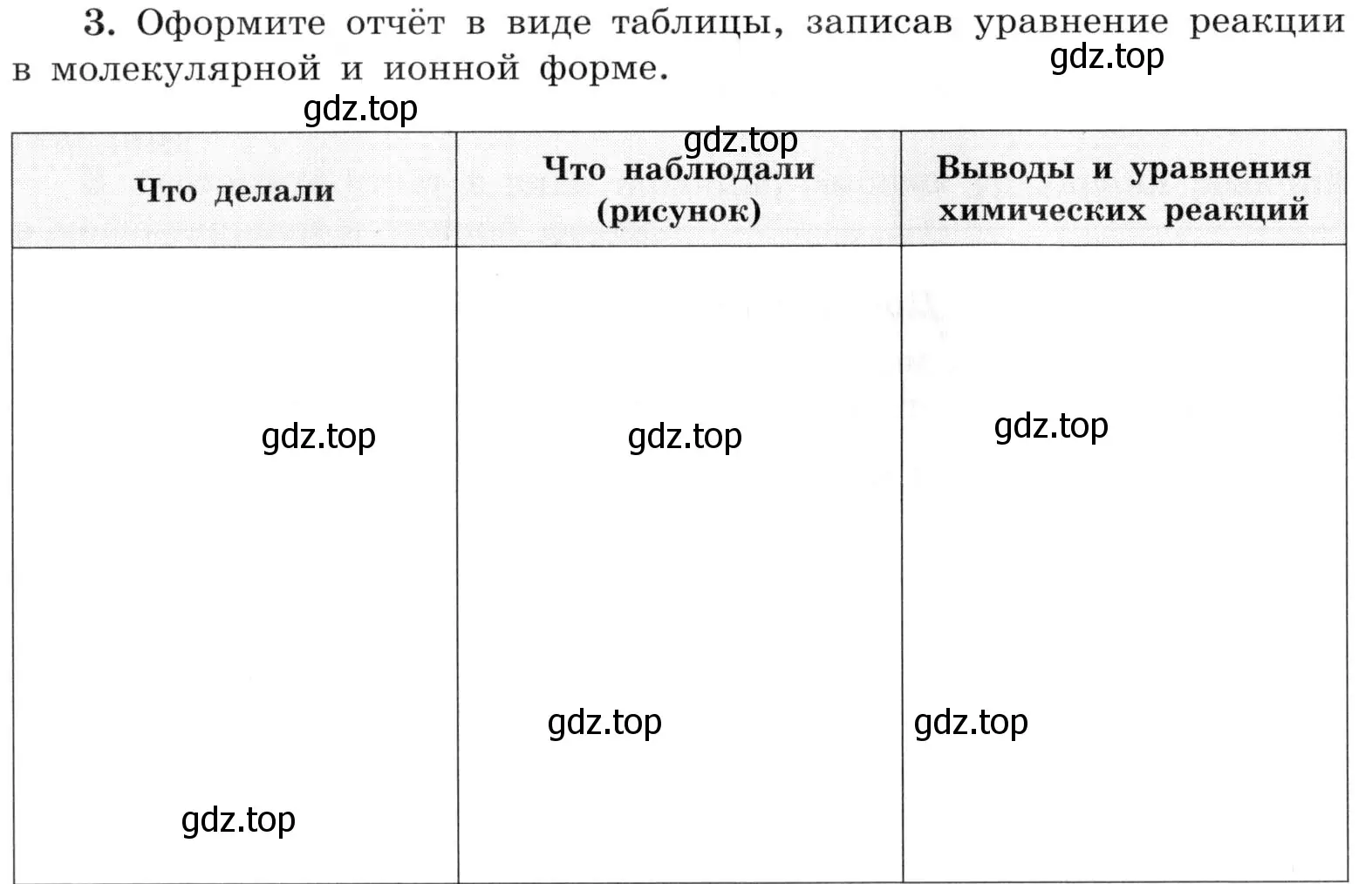 Условие номер 3 (страница 54) гдз по химии 9 класс Габриелян, Аксенова, тетрадь для лабораторных опытов и практических работ