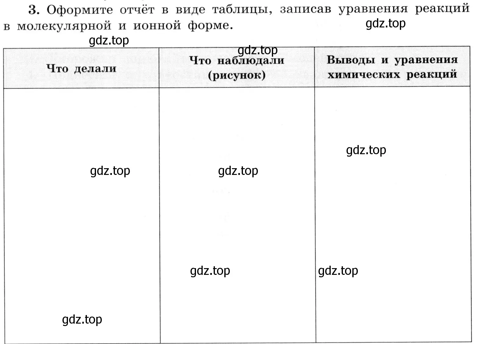 Условие номер 3 (страница 62) гдз по химии 9 класс Габриелян, Аксенова, тетрадь для лабораторных опытов и практических работ