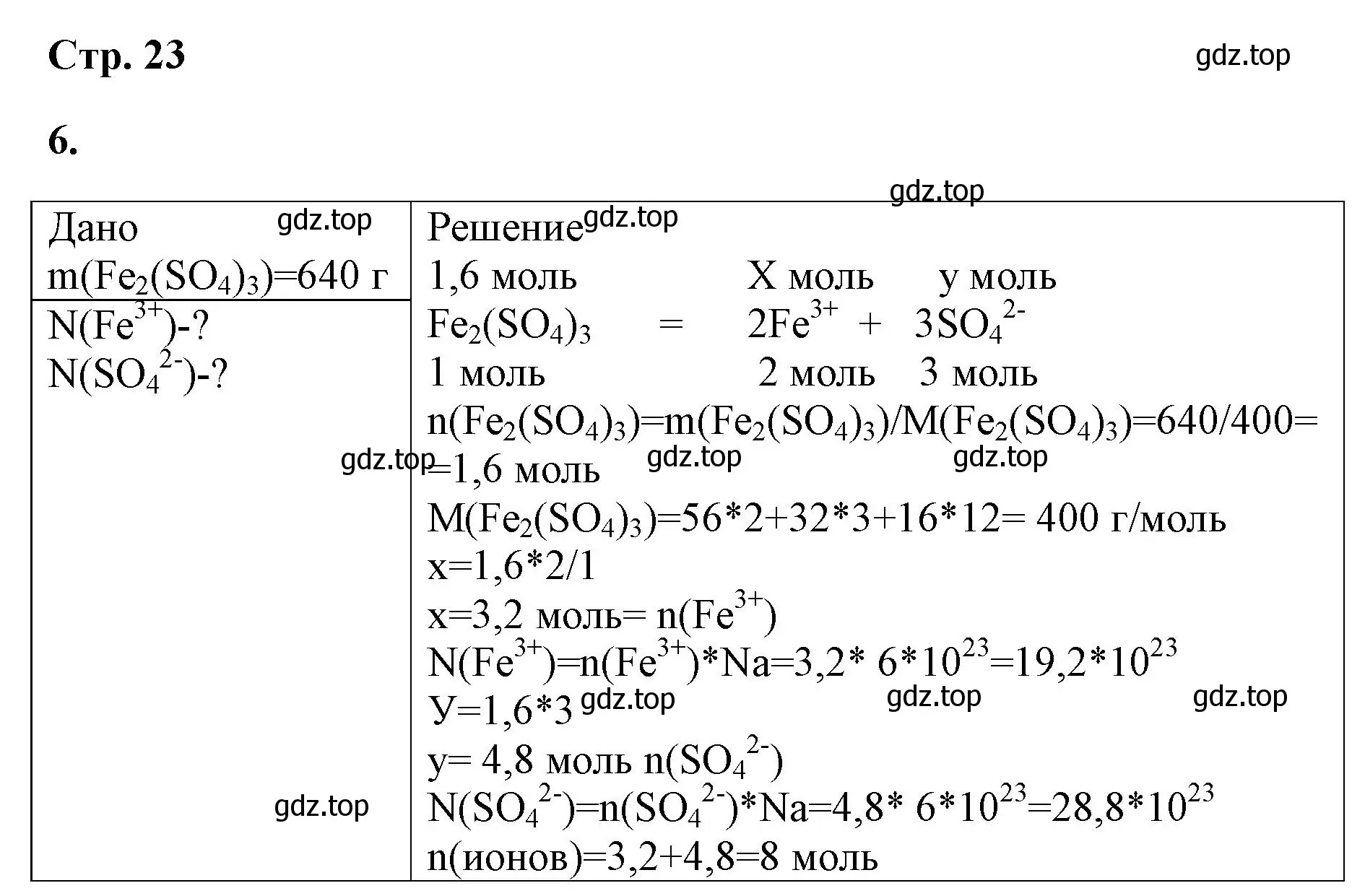 Решение номер 6 (страница 23) гдз по химии 9 класс Габриелян, Сладков, рабочая тетрадь