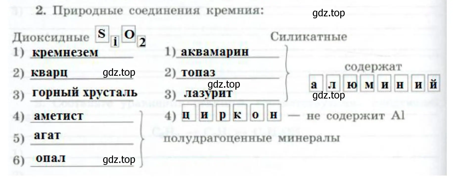 Решение номер 2 (страница 102) гдз по химии 9 класс Габриелян, Сладков, рабочая тетрадь