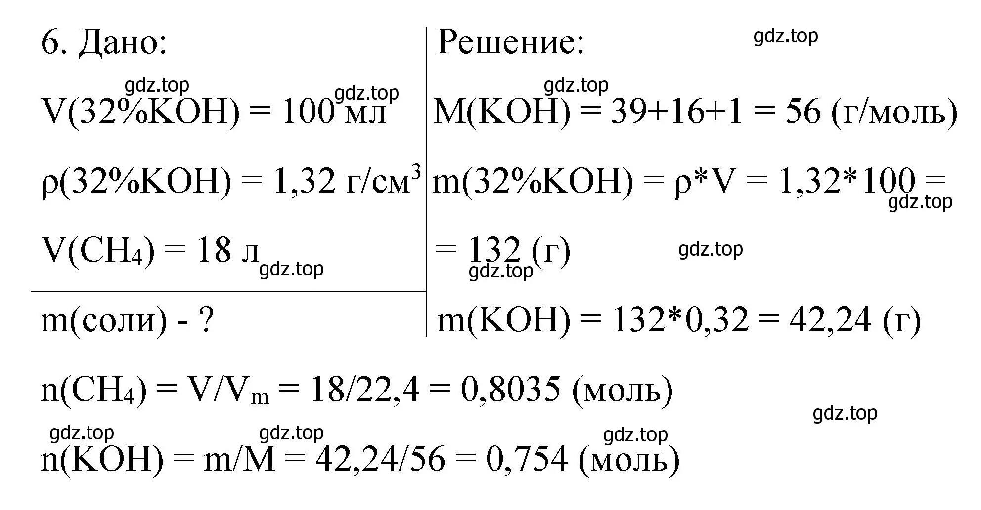 Решение номер 6 (страница 155) гдз по химии 9 класс Рудзитис, Фельдман, учебник