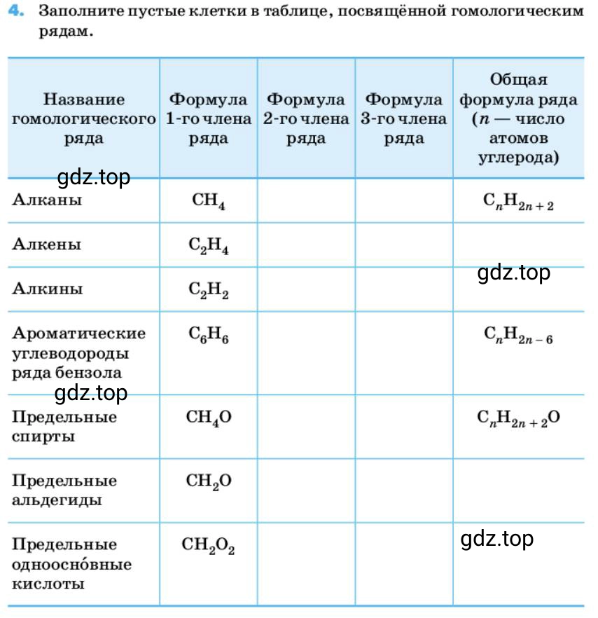 Условие номер 4 (страница 26) гдз по химии 10 класс Ерёмин, Кузьменко, учебник