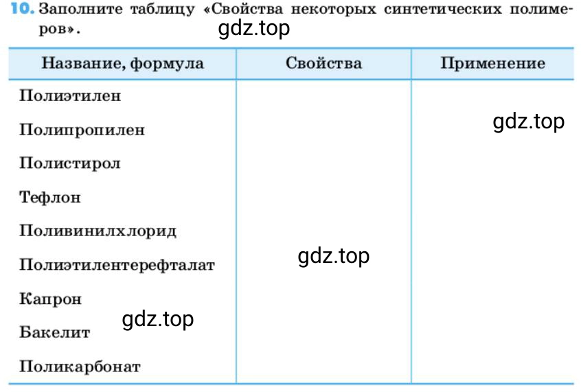 Условие номер 10 (страница 159) гдз по химии 10 класс Ерёмин, Кузьменко, учебник