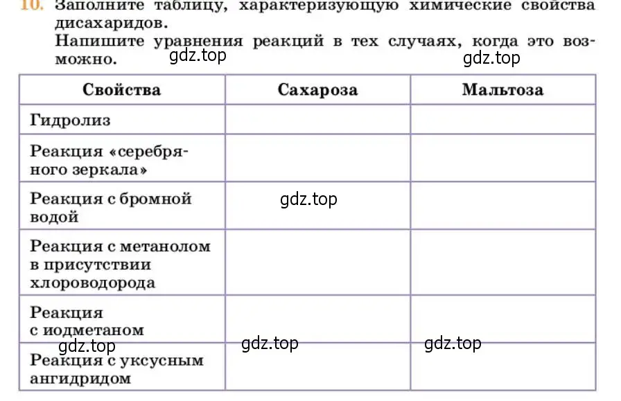 Условие номер 10 (страница 349) гдз по химии 10 класс Ерёмин, Кузьменко, учебник